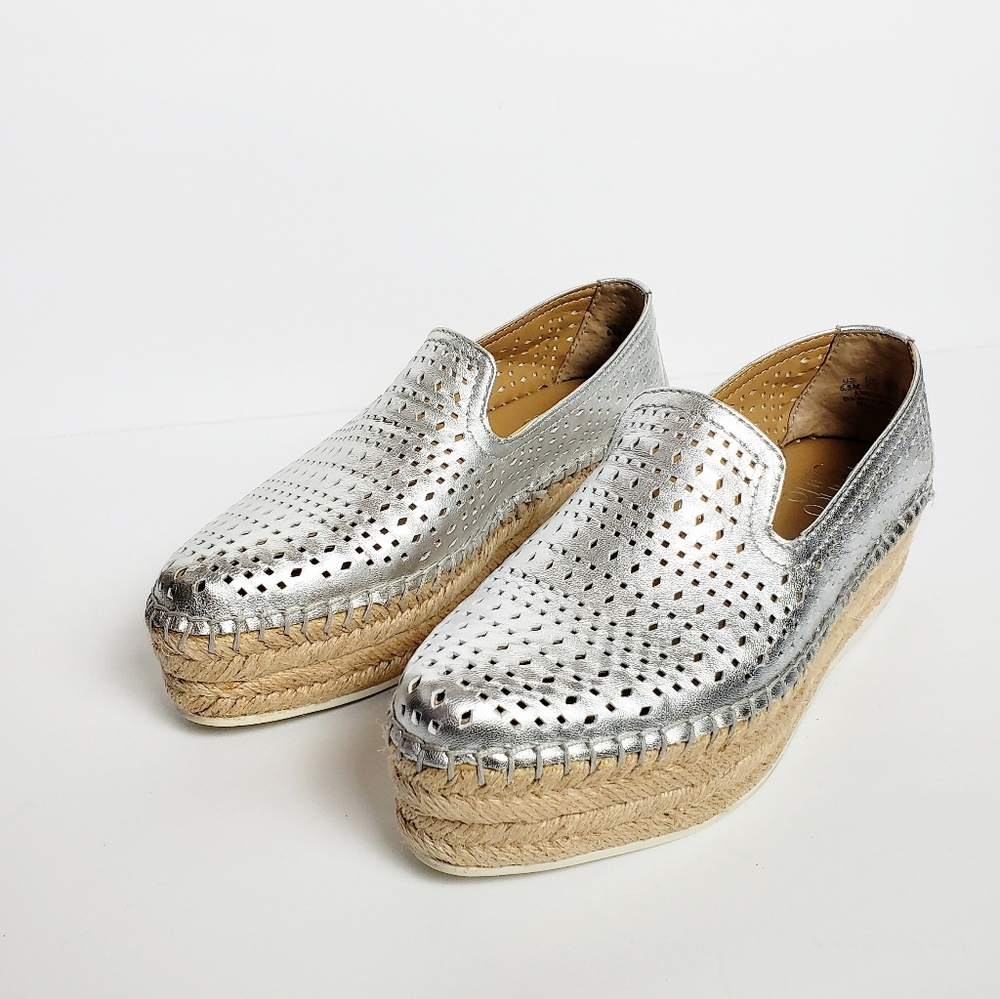 🧡Franco Sarto Leather Espadrille Shoes in new condition
